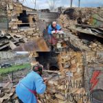Село Горенка Киевской области. Пенсионерка печет паски на руинах своего дома, разрушенного войсками РФ