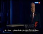 Российская государственная телепрограмма, ведущий Дмитрий Киселев, показала симуляцию ядерной атаки на Европу, которая, как утверждается, уничтожит Ирландию и Великобританию