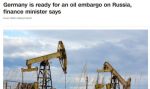 Германия готова ввести нефтяное эмбарго в отношении России