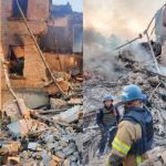 Ликвидирован пожар здания школы, возникший в результате российского обстрела в пгт Белогоровка Северодонецкого района