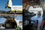 Появились фото, как с транспортного самолета Ан-124-100 разгружают американские гаубицы M777 и австралийские бронеавтомобили Bushmaster, прибывшие в Украину