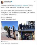 Глава Евросовета Шарль Мишель прибыл в Одессу