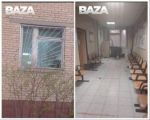 В сети появились фото военкомата в городе Балашиха, где неизвестный кинул коктейль Молотова в здание
