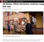 Первая леди США Джилл Байден обратилась к российскому президенту Путину, чтобы он прекратил свою «бессмысленную войну» против Украины