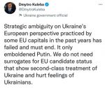 Нам не нужны суррогаты статуса кандидата в ЕС — глава МИД Украины Дмитрий Кулеба возмутился поведением отдельных европейских стран