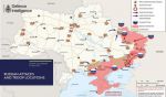 Карта российского вторжения в Украину по данным британской разведки на 22 мая