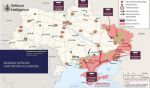 Карта российского вторжения в Украину по данным британской разведки на 16 апреля