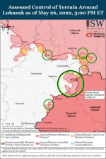 Американский Институт изучения войны (ISW): Российские войска продолжают продвигаться к югу и западу от Попасной в направлении Бахмута