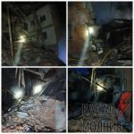 Люботин, Харьковская область. Российский снаряд попал в общежитие