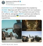 Минобороны США: В США готовят к отправке в Украину гаубицы М777 155 мм