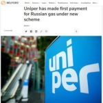 Ключевой импортер российского газа в Германию Uniper осуществил первый платеж за российский газ по новой схеме, предложенной Москвой