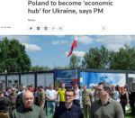 Премьер-министр Польши Матеуш Моравецкий во время посещения Бородянки заявил, что его страна может получить экономические выгоды от помощи Украин