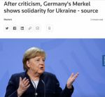 После трёх месяцев молчания Меркель выступила в поддержку Украины. Она назвала действия России «варварской войной», сообщает Reuters
