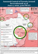 Американский Институт изучения войны (ISW): Российские операции по наступлению на Славянск с юго-востока от Изюма и к западу от Лимана по-прежнему мало продвинулись и вряд ли достигнут в ближайшие дни