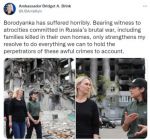 Посол США в Украине Бриджит Бринк посетила разрушенную российскими войсками Бородянку