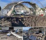 Последствия удара войсками РФ по инфраструктуре аэродрома «Коротич», который находится в Харьковской области