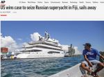 Власти США выиграли дело и изъяли арестованную на Фиджи супер-яхту Amadea за $325 млн, которая принадлежит российскому миллиардеру Сулейману Керимову