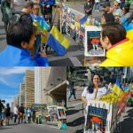 12 июня 2022 года активисты собрались в Сан-Паулу, чтобы рассказать о страшных фактах войны в Украине. Фото