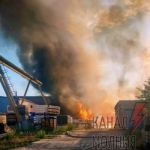 В городе Пологи Запорожской области горит химический завод «Коагулянт»