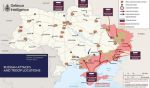 Карта российского вторжения в Украину по данным британской разведки на 19 апреля