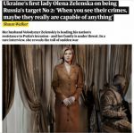 Первая леди Украины Елена Зеленская в интервью The Guardian рассказала о том, что президент уверенно чувствует себя перед камерами и очень быстро запоминает тексты