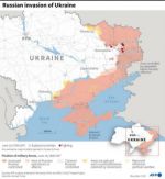 Agence France-Presse опубликовало карту боевых действий в Украине