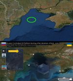 В Крыму до сих пор тушат пожар на вышках «Черноморнефтегаза», по которым вчера нанесли удар ВСУ