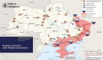 Карта российского вторжения в Украину по данным британской разведки на 22 июня