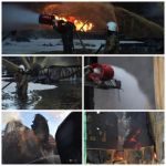 Фото от ГСЧС с последствиями российского обстрела в одно из предприятий в Николаеве