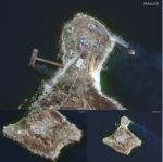 Американская аэрокосмическая компания Maxar Technologies показала спутниковые снимки украинского острова Змеиный после отступления оттуда российских войск
