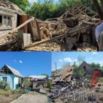 Последствия российских обстрелов частных домов в пгт Степногорск, - Запорожская ОВА