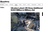 США выделят Украине новый пакет военной помощи на $400 млн, сообщает Bloomberg со ссылкой на источники в Пентагоне