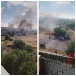 В сети публикуют фото техники, которая, как сообщают, была уничтожена из-за удара по временно оккупированной Кадиевке (Стаханову), Луганская область