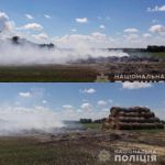 В результате артобстрела в районе Гуляйполя россияне уничтожили более 600 га зерновых культур, сообщает полиция Запорожской области