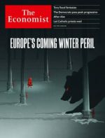 The Economist вышел с медведем на обложке, который преследует Красную шапочку по лесу из газовых труб