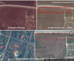 Снимки братской могилы в оккупированном войсками РФ поселке Мангуш под Мариуполем
