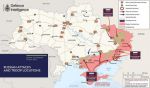Карта российского вторжения в Украину по данным британской разведки на 21 апреля
