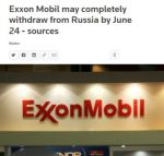 Одна из крупнейших в мире нефтяных компаний Exxon Mobil рассматривает возможность полного ухода из России к 24 июня