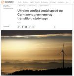 Война России против Украины поможет Германии ускорить переход к «зеленой» энергетике