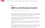 Машиностроительный гигант ABB уходит с российского рынка из-за войны в Украине, заявили в компании