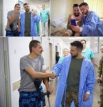 Владимир Зеленский посетил раненых украинских военных
