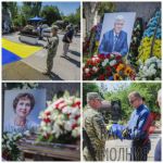 Фото со вчерашних похорон Героя Украины Алексея Вадатурского и его женой Раисы, которые состоялись в Николаеве