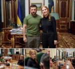 Американская актриса Джессика Честейн встретилась с Владимиром Зеленским в Киеве