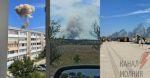 В сети появились кадры момента взрыва в Новофёдоровке во временно оккупированном Крыму. Видео