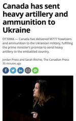 Канада поставила в Украину 155-мм буксируемые гаубицы М777 и боеприпасы к ним
