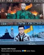 В польськом городе Познань появилось граффити, авторы которого сравнили Владимира Зеленского с Гарри Поттером, а Путина с Воландемортом