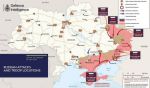 Карта российского вторжения в Украину по данным британской разведки на 24 апреля