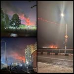 РосСМИ пишут, что горение резервуаров с нефтепродуктами в Брянске продолжается