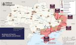 Карта боевых действий в Украине от Минобороны Британии на 27 апреля