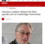 Голливудский актер Роберт Де Ниро выступил в Кембридже в поддержку Украины